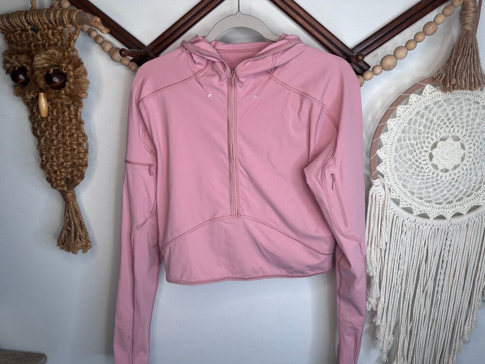 Lululemon Break A Trail 1/2 Zip Pink Pastel Hoodie
